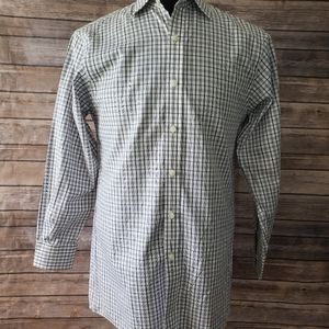 Michael Kors Men's Black and White Plaid Shirt